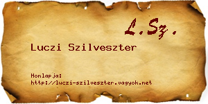 Luczi Szilveszter névjegykártya